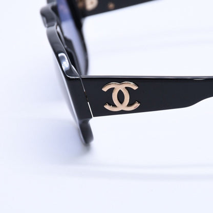 Chanel Sunglasses Eyewear CC Logo Acetate Black — view 8