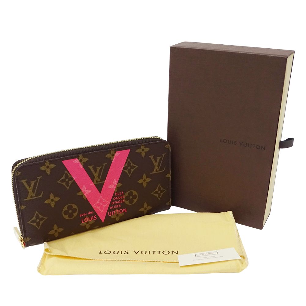 Louis Vuitton Wallet Monogram Zippy Grenade Brown Pink Zip Around — view 6
