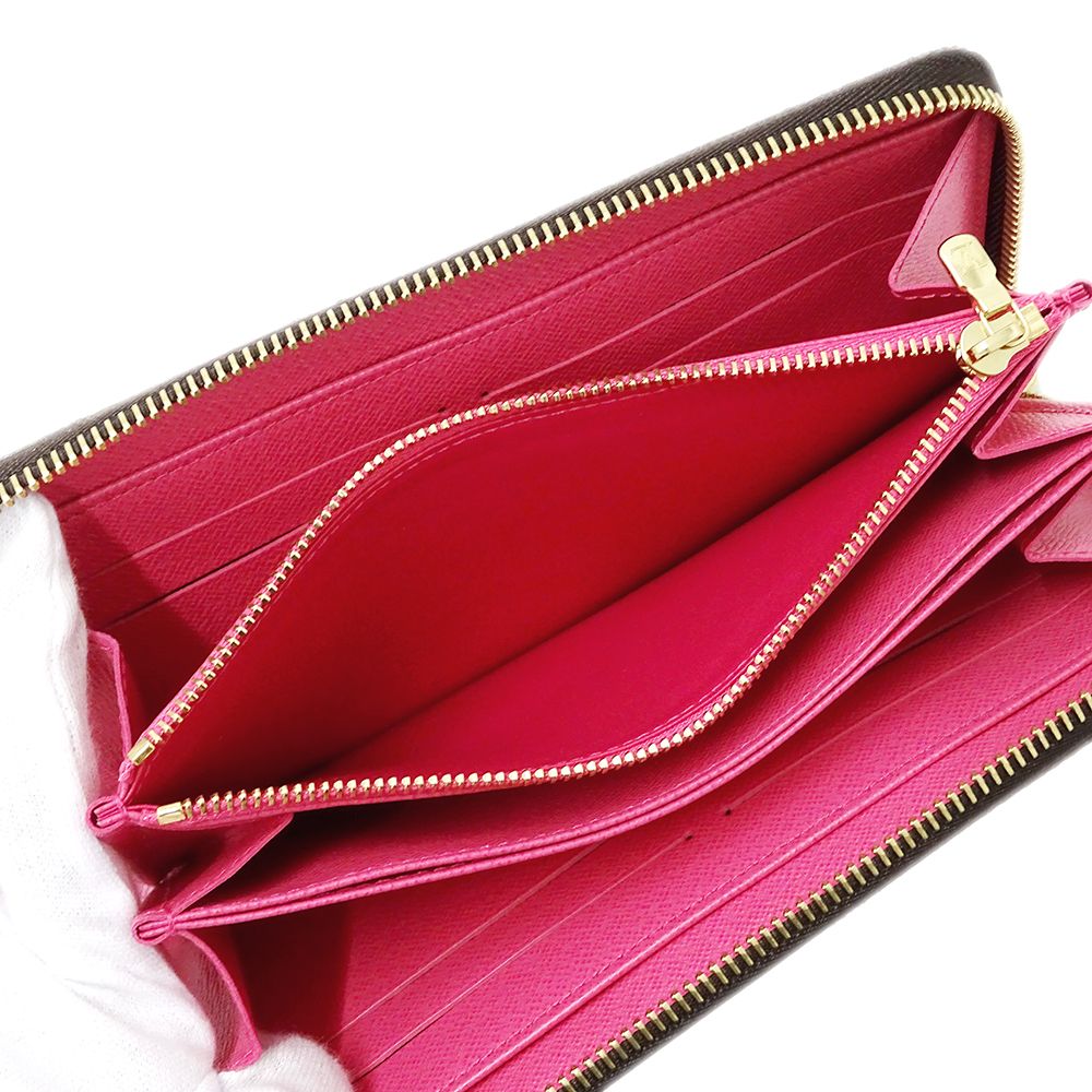 Louis Vuitton Wallet Monogram Zippy Grenade Brown Pink Zip Around — view 7