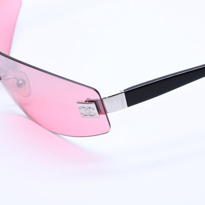 Chanel Rimless Shield Sunglasses Eyewear 120 CC Logo Pink Black — view 7