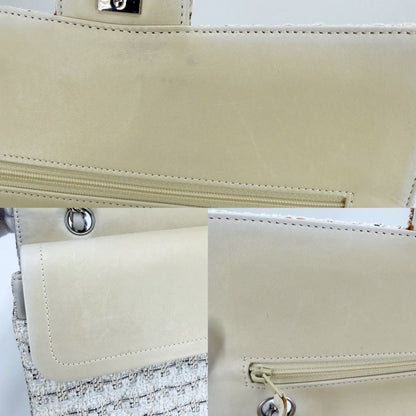 Chanel Shoulder Bag Quilted 25 CC Logo Bag Crossbody Double Flap Chain Tweed — view 8