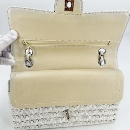 Chanel Shoulder Bag Quilted 25 CC Logo Bag Crossbody Double Flap Chain Tweed — view 4