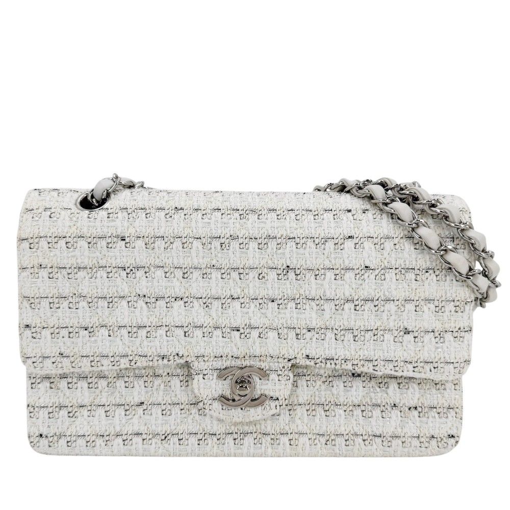 Chanel Shoulder Bag Quilted 25 CC Logo Bag Crossbody Double Flap Chain Tweed