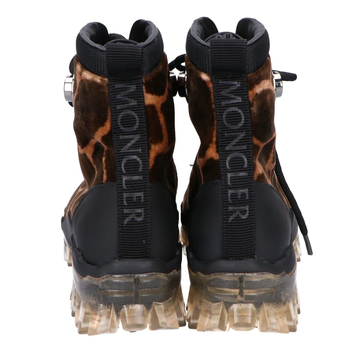 Moncler Helis Giraffe Motif Print Clear Rubber Sole Hiking Boots — view 3