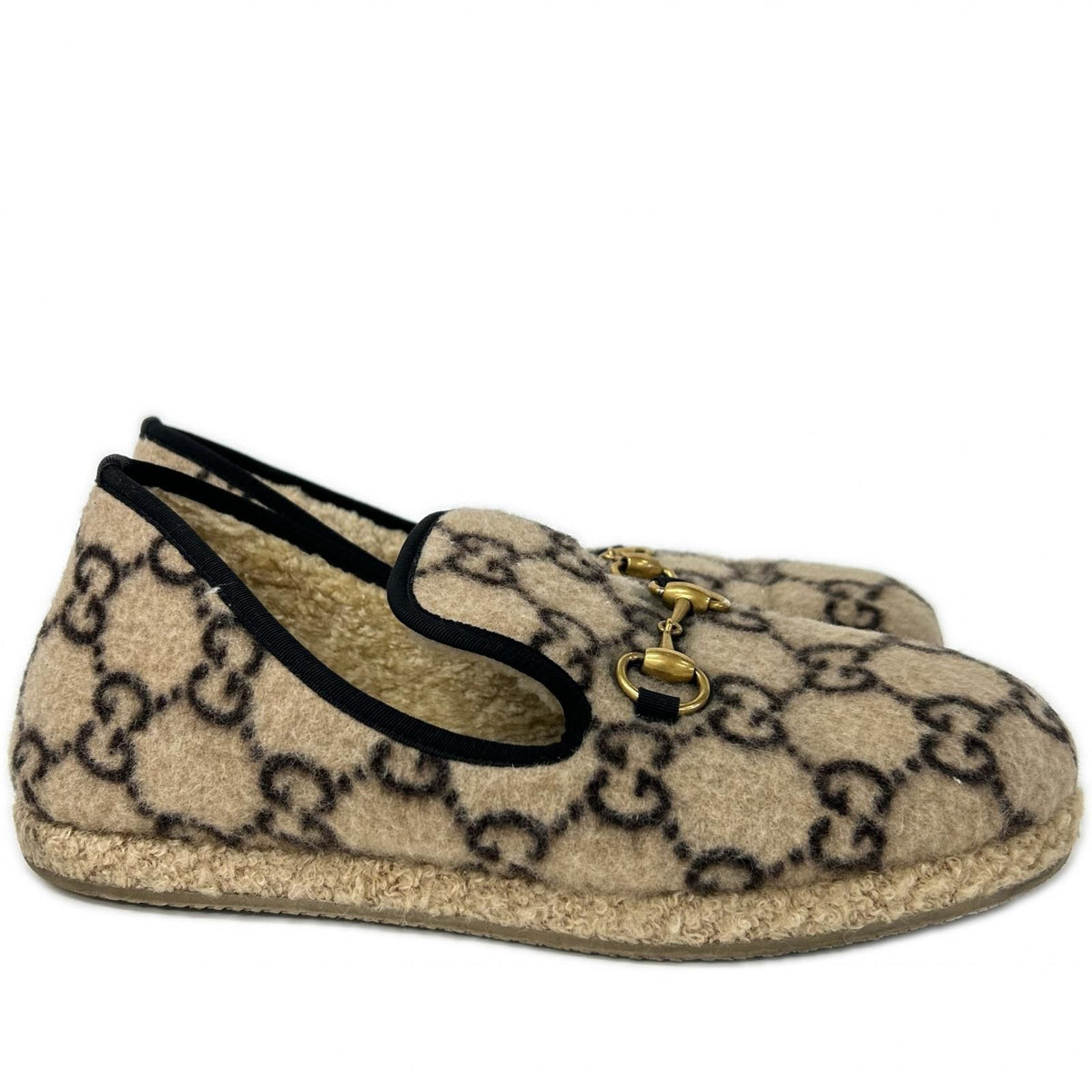 Gucci GG Wool Inner Fleece Horsebit Loafers — view 4