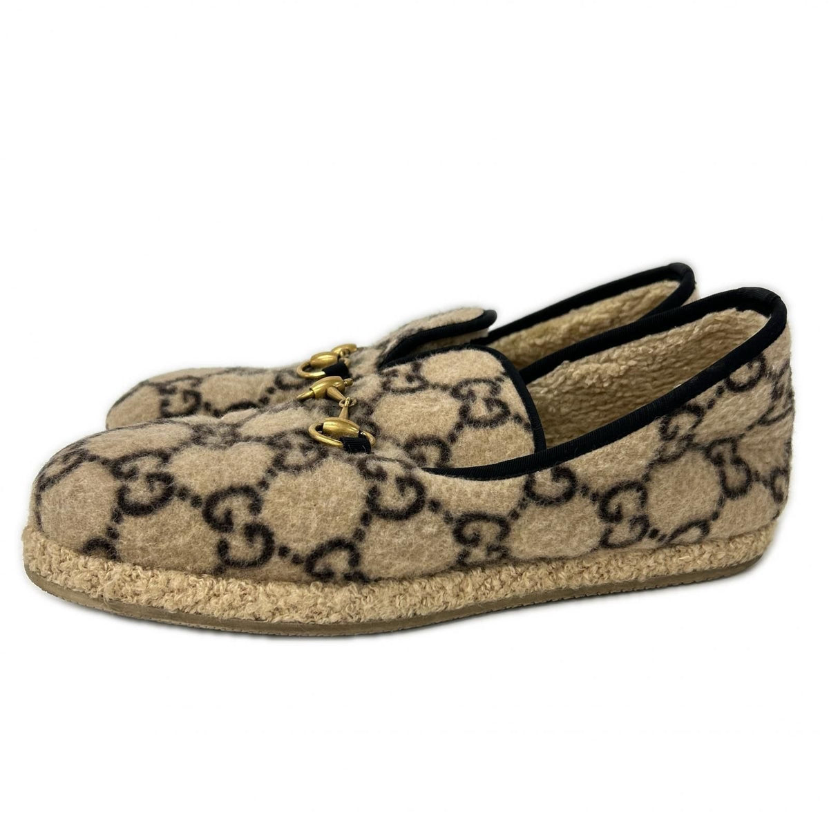 Gucci GG Wool Inner Fleece Horsebit Loafers — view 2