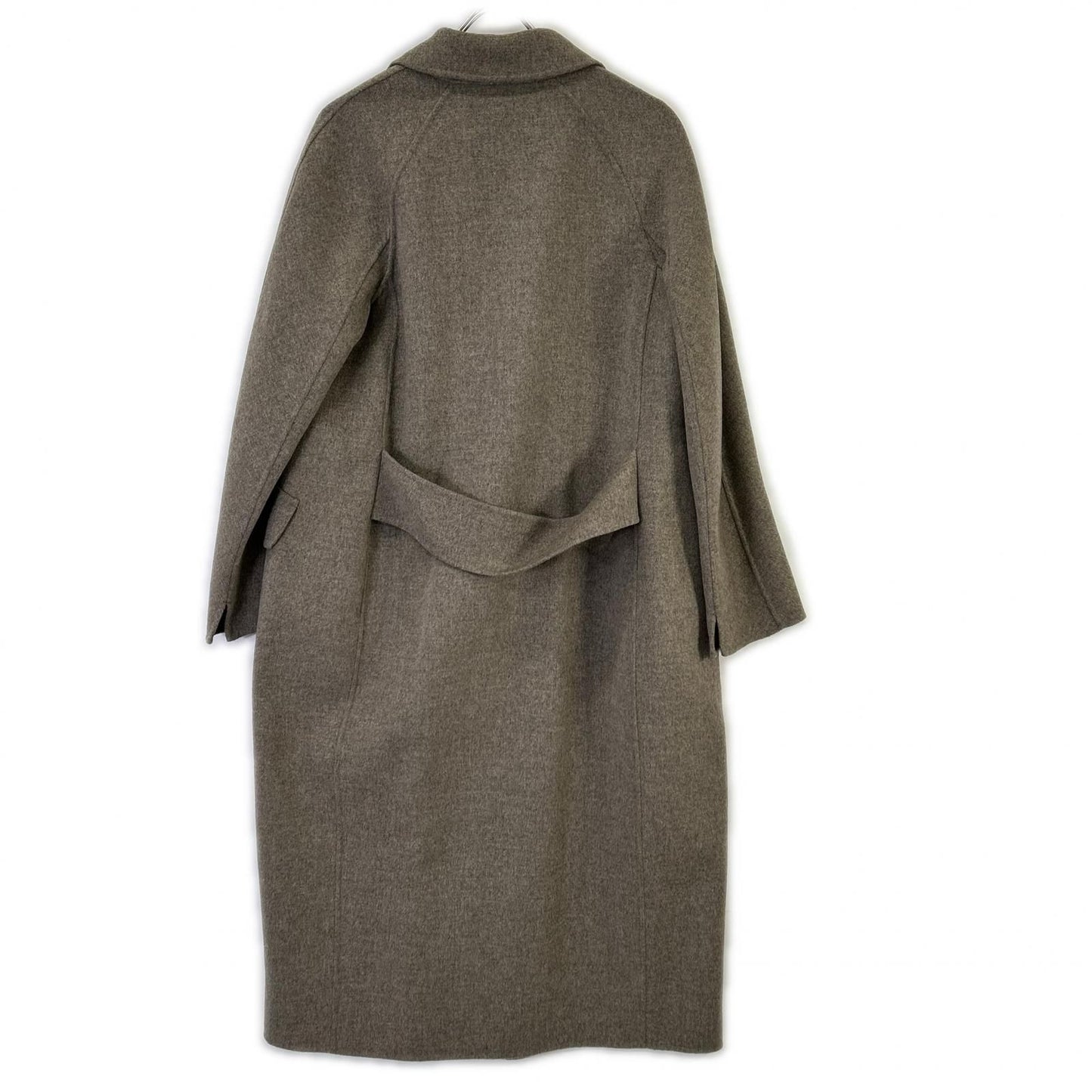 Max Mara S Cucito Amano Gray Pure Vargin Wool 100 Double Face Long Coat — view 2