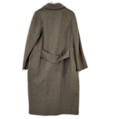 Max Mara S Cucito Amano Gray Pure Vargin Wool 100 Double Face Long Coat — view 2