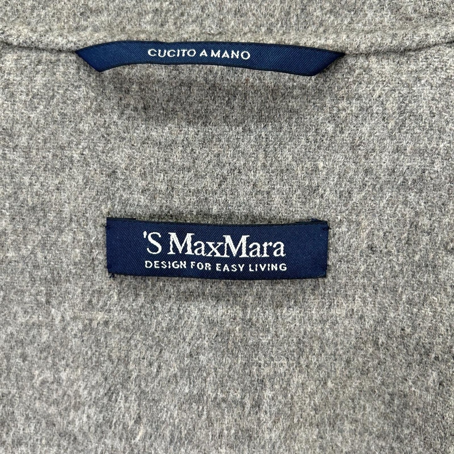 Max Mara S Cucito Amano Gray Pure Vargin Wool 100 Double Face Long Coat — view 4