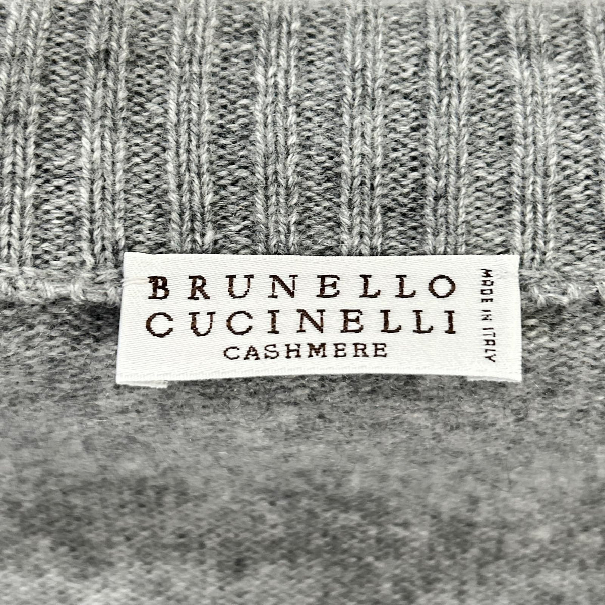 Brunello Cucinelli Gray Cashmere Marine Stripe Monilidistire Long Rib Cardigan — view 4