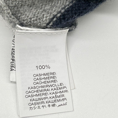Brunello Cucinelli Gray Cashmere Marine Stripe Monilidistire Long Rib Cardigan — view 5