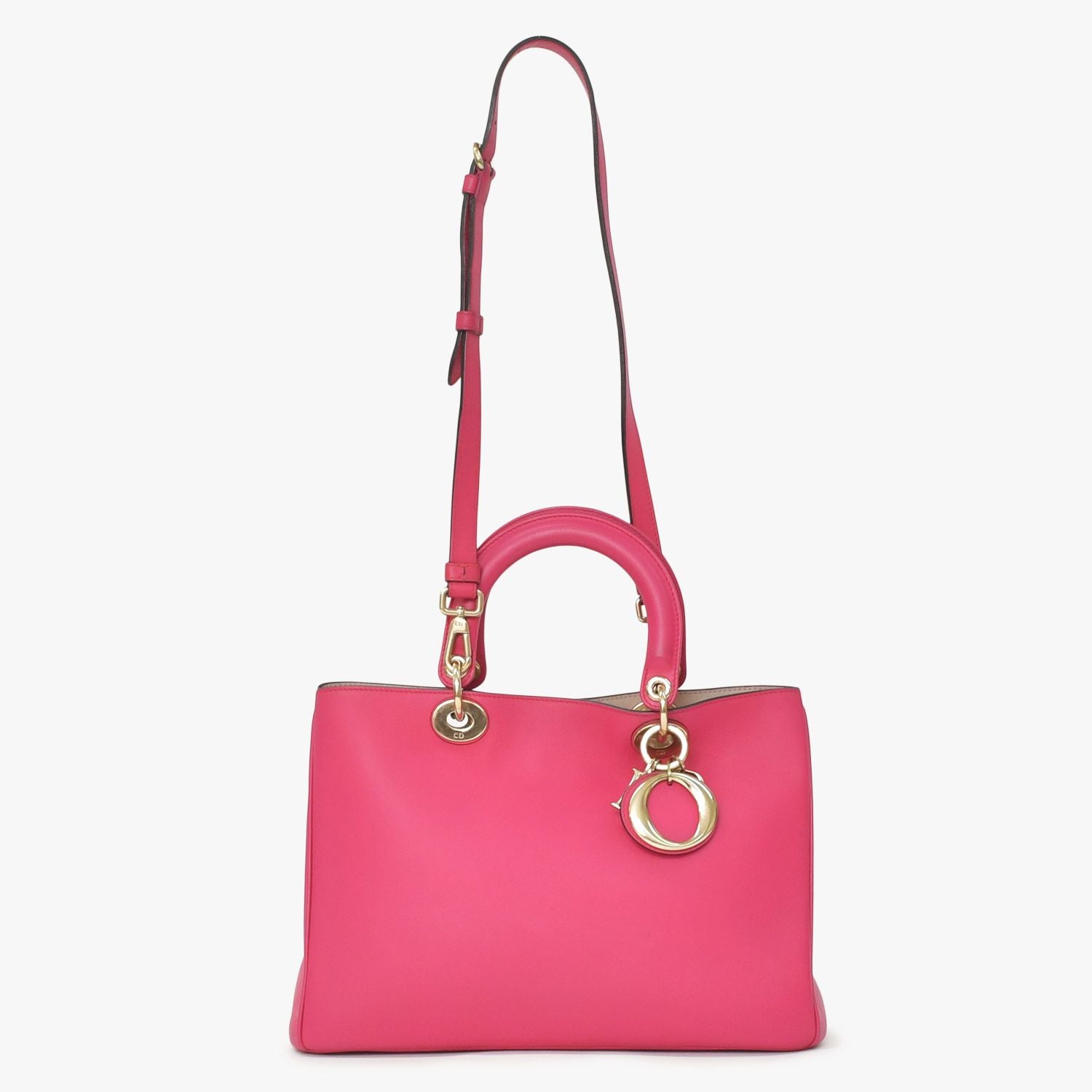 Dior Diorissimo 2-Way Handbag Pink Leather Gold — view 4