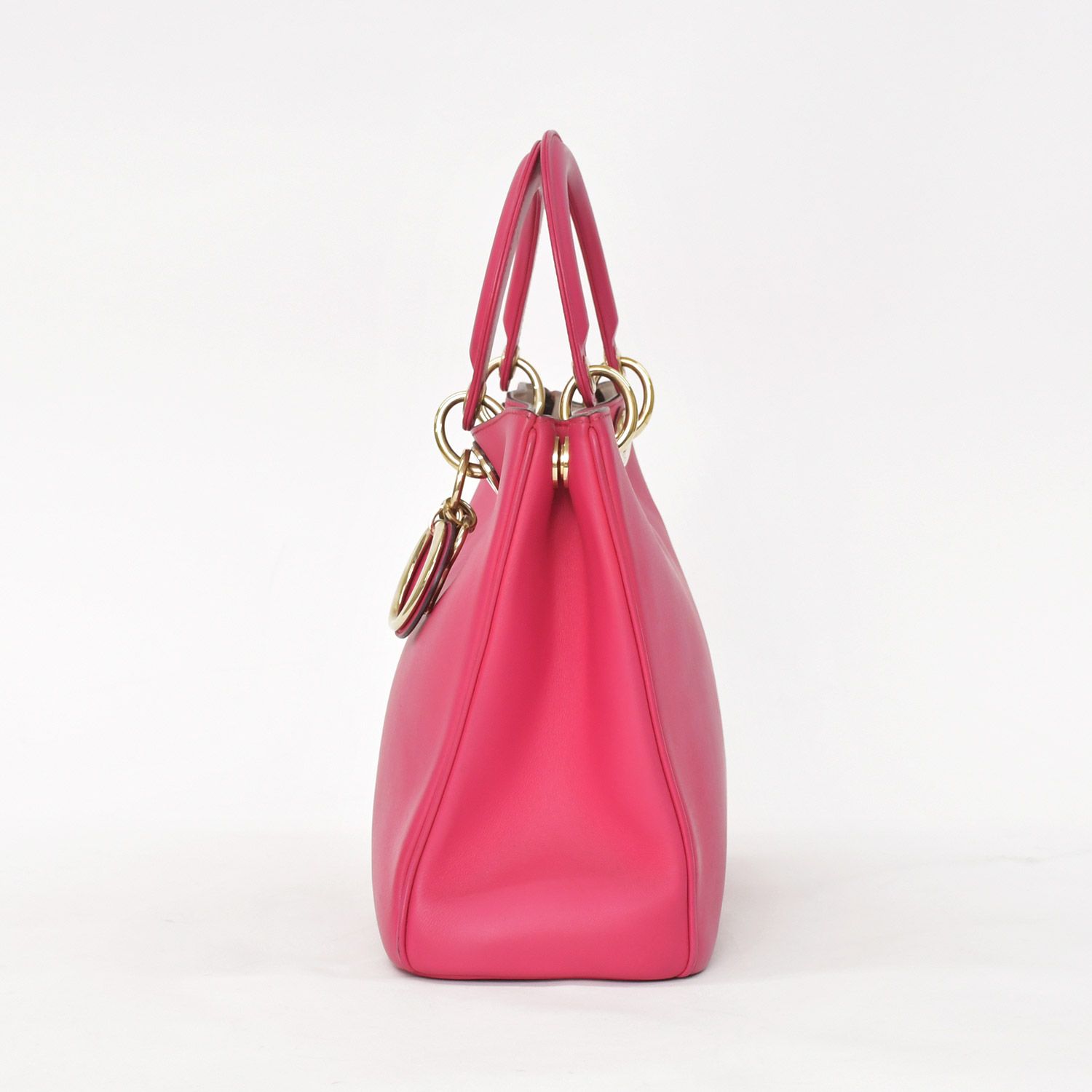 Dior Diorissimo 2-Way Handbag Pink Leather Gold — view 3