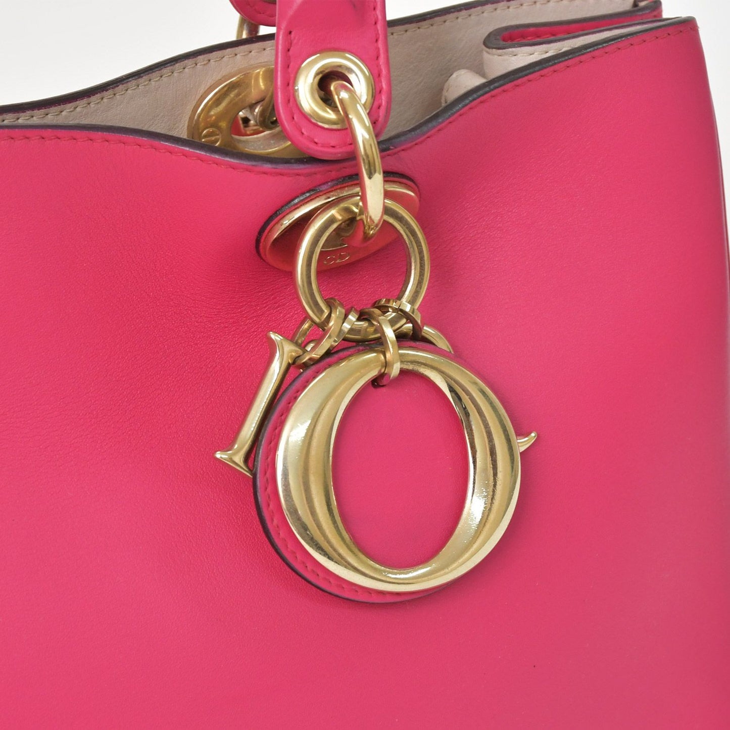 Dior Diorissimo 2-Way Handbag Pink Leather Gold — view 5