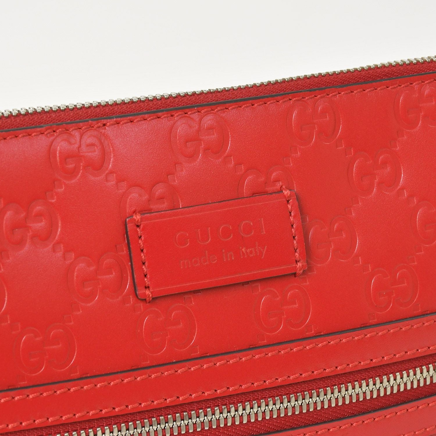 Gucci Shoulder Bag Guccissima Red Silver — view 5