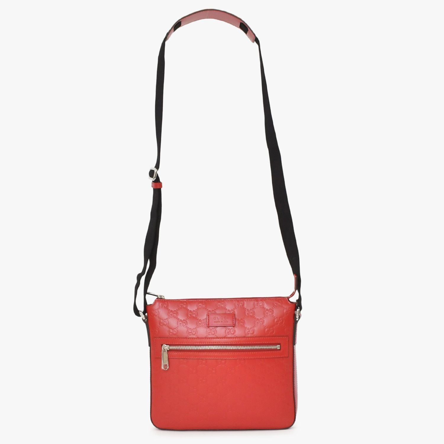 Gucci Shoulder Bag Guccissima Red Silver — view 4