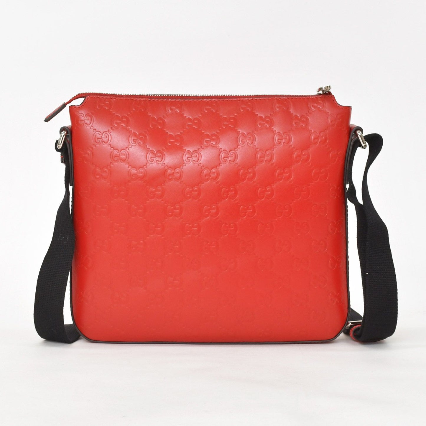 Gucci Shoulder Bag Guccissima Red Silver — view 2