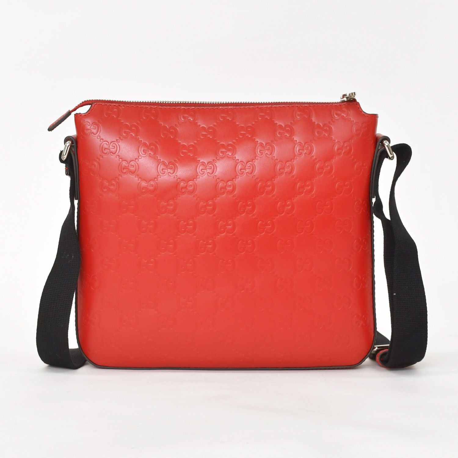 Gucci Shoulder Bag Guccissima Red Silver — view 2