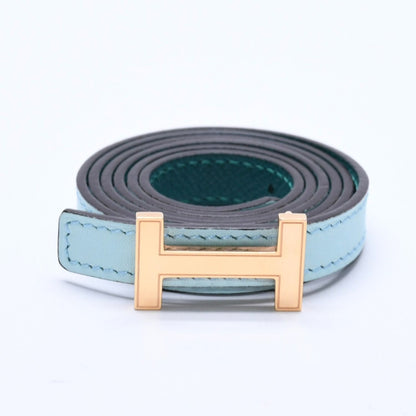 Hermes Belt Gold Leather Reversible Emerald Green — view 2