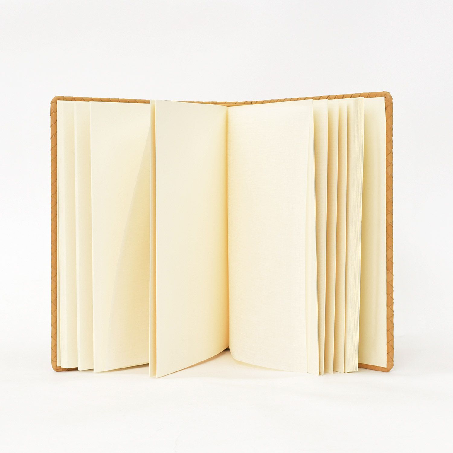 Bottega Veneta Vintage Notebook Intrecciato Leather Beige Brown Agenda — view 4