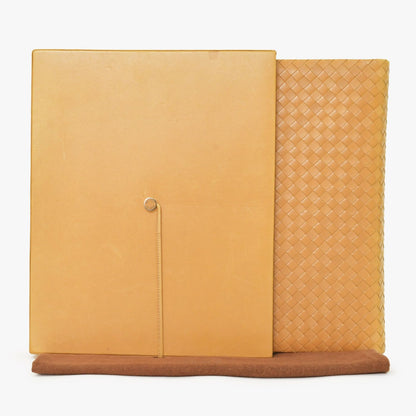 Bottega Veneta Vintage Notebook Intrecciato Leather Beige Brown Agenda