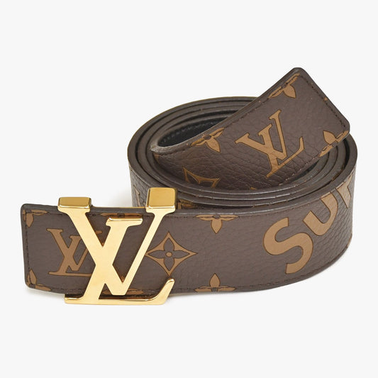 Louis Vuitton Supreme Ceinture LV Belt 90/36 Brown Gold
