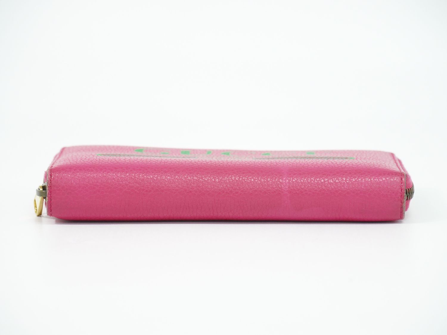 Gucci Vintage Logo Zip Around Wallet Leather Pink — view 3