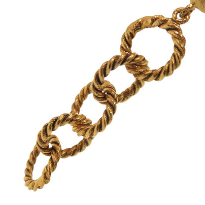 Chanel Vintage Gripoix Metal Glass Gold Red Earrings — view 5