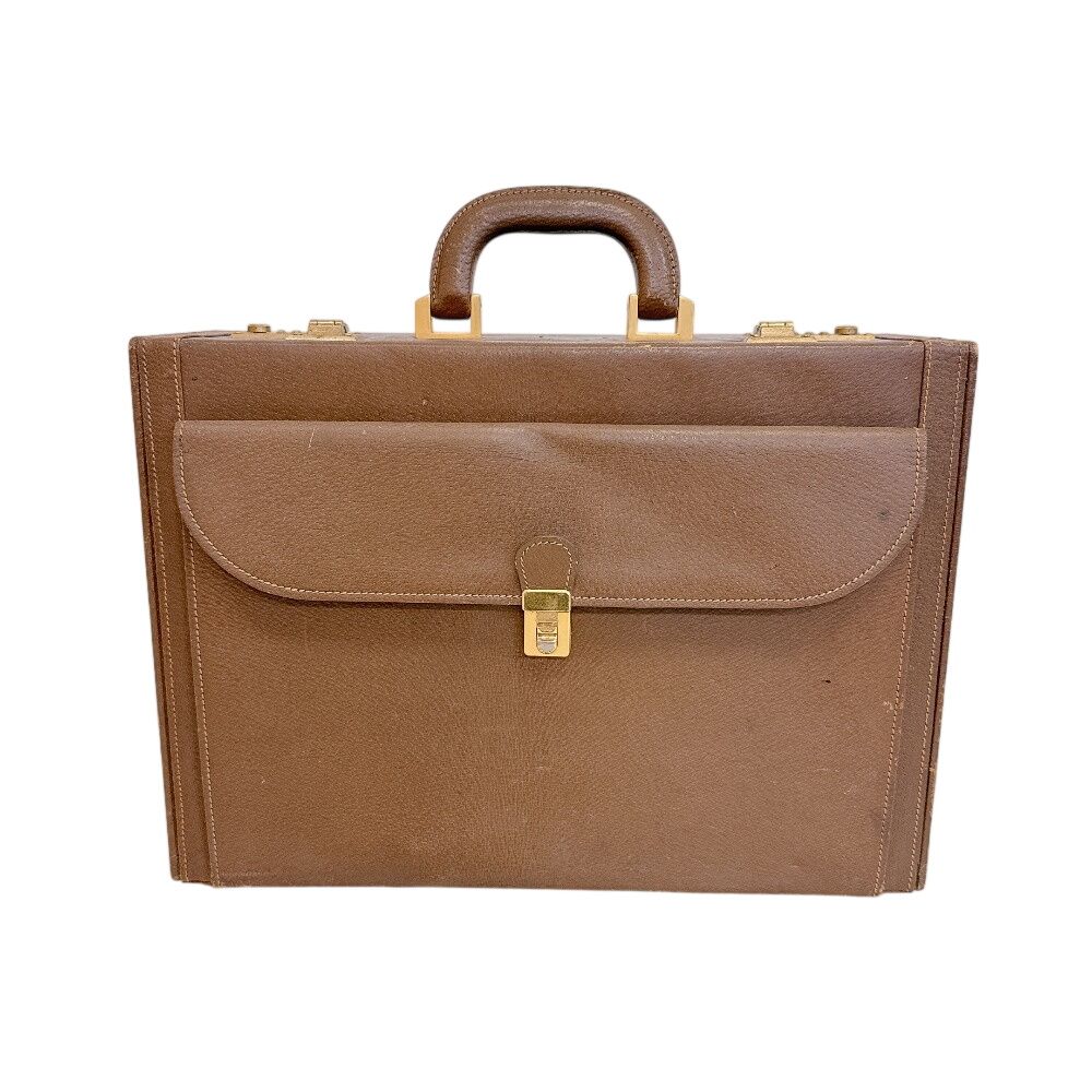 Gucci Vintage Attache Case Handbag GG Pattern Business