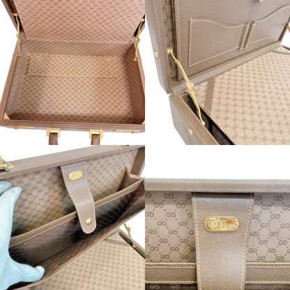 Gucci Vintage Attache Case Handbag GG Pattern Business — view 8