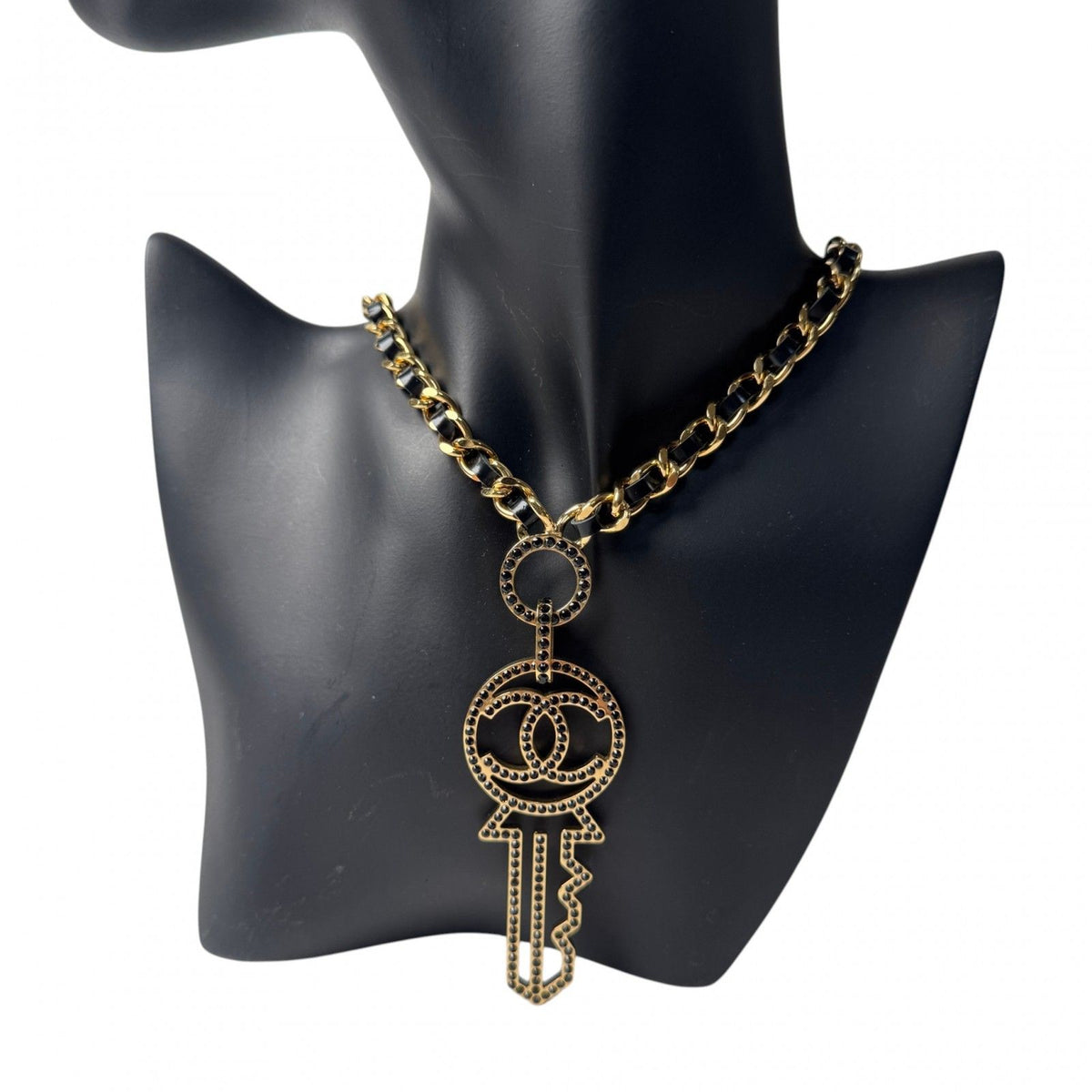 Chanel CC Logo Key Motif Necklace — view 3