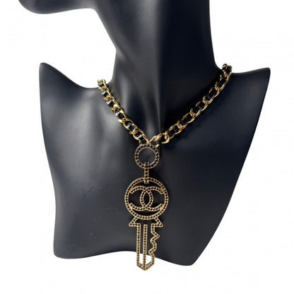 Chanel CC Logo Key Motif Necklace — view 3
