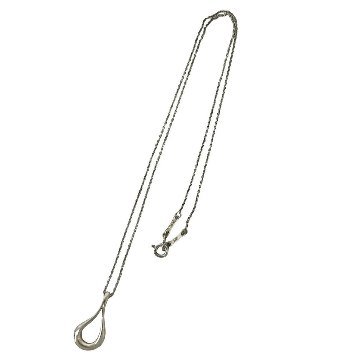 Tiffany & Co Vintage Open Teardrop Necklace 925 Sterling Silver Pendant — view 5