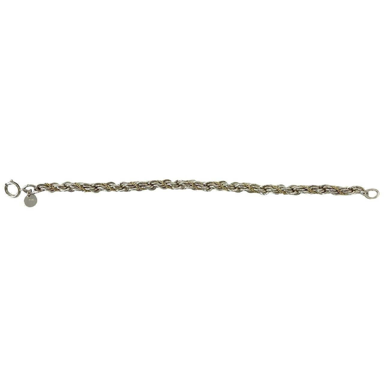 Tiffany & Co Vintage Twisted Trope Bracelet 925 Sterling Silver Gold — view 6