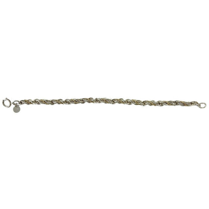 Tiffany & Co Vintage Twisted Trope Bracelet 925 Sterling Silver Gold — view 6