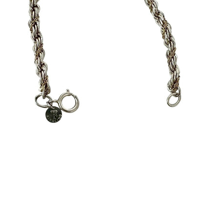 Tiffany & Co Vintage Twisted Trope Bracelet 925 Sterling Silver Gold — view 4