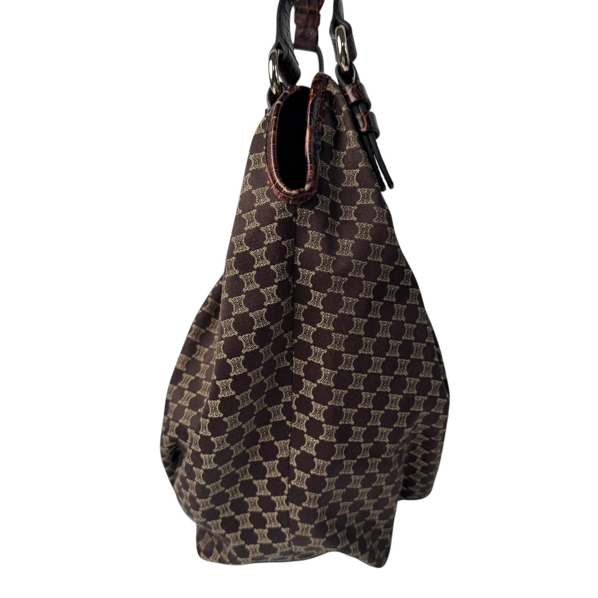 Celine Macadam Shoulder Handbag Canvas Leather — view 3