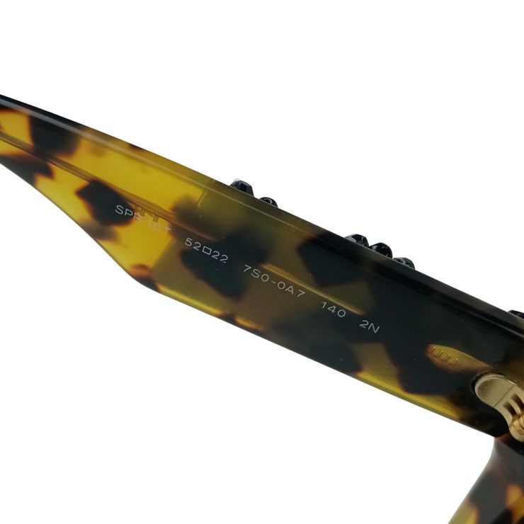 Prada Sunglasses Brown Acetate Tortoiseshell Pattern Gold Eyewear — view 6