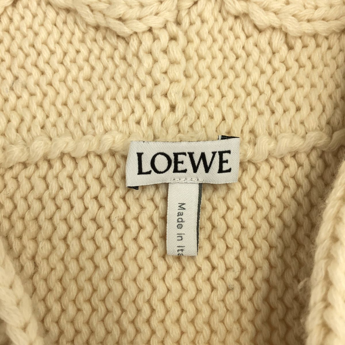 Loewe Aran Knit Pullover Scarf Ivory — view 3