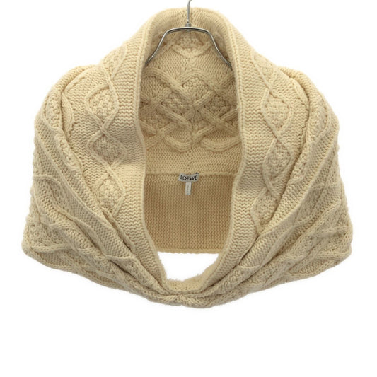 Loewe Aran Knit Pullover Scarf Ivory