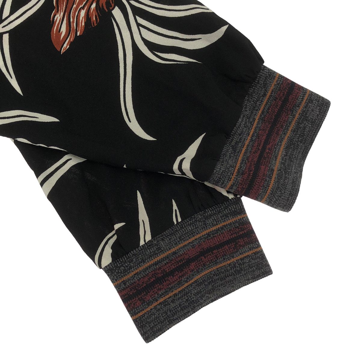 Prada Hawaiian Aloha Georgette Dress Black 38 — view 5