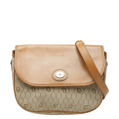 Dior Honeycomb Crossbody Shoulder Bag Beige Leather