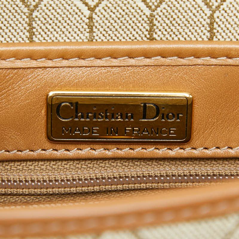 Dior Honeycomb Crossbody Shoulder Bag Beige Leather — view 7