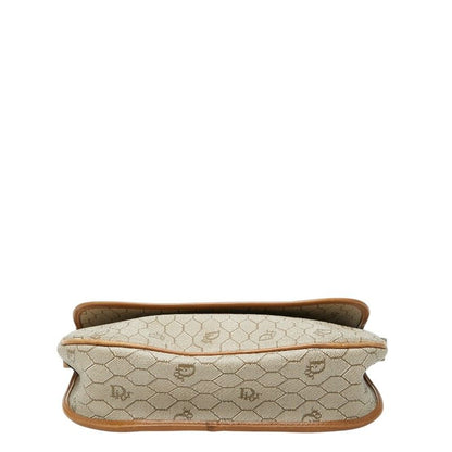 Dior Honeycomb Crossbody Shoulder Bag Beige Leather — view 3