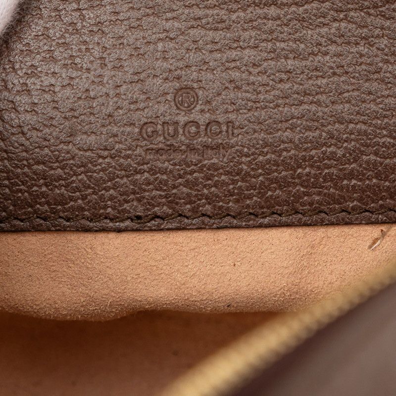 Gucci GG Supreme Sherry Line Ophidia Backpack Mini Beige Brown Leather — view 6