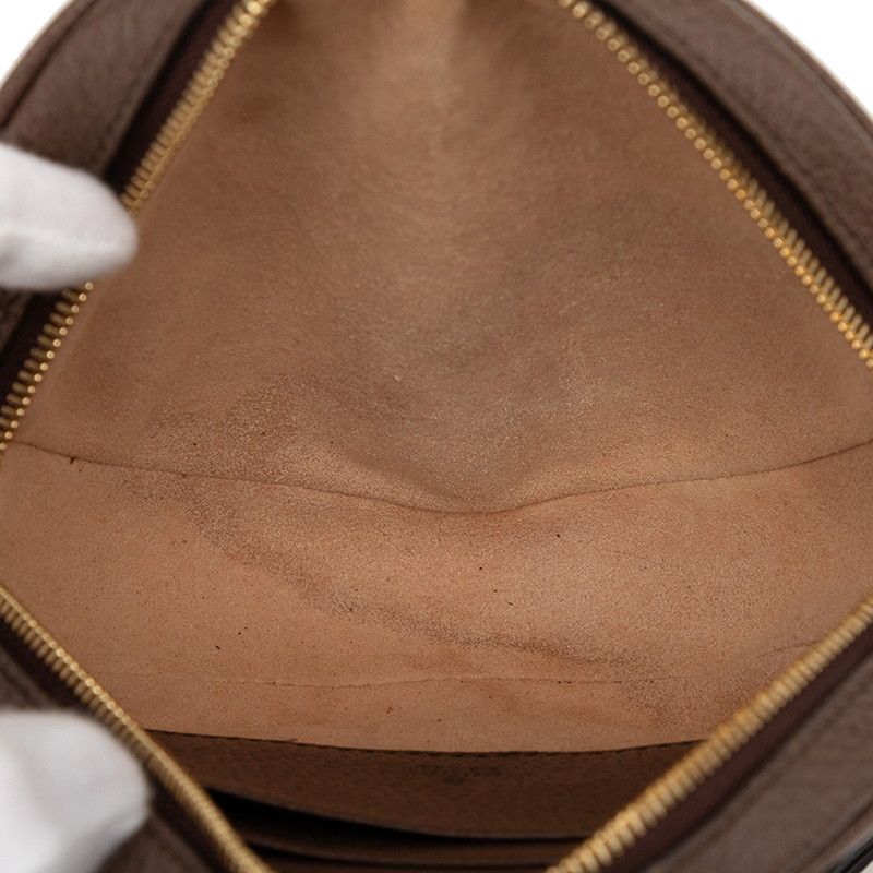 Gucci GG Supreme Sherry Line Ophidia Backpack Mini Beige Brown Leather — view 4