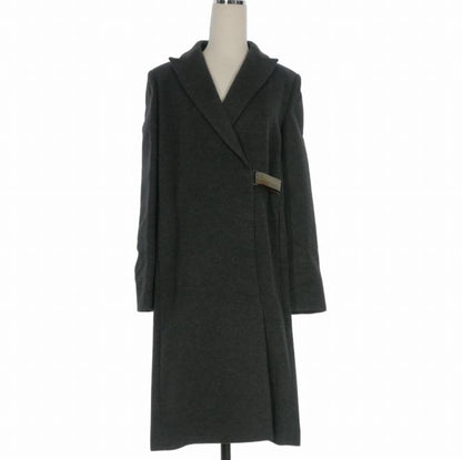 Brunello Cucinelli Buckle Decoration Long Coat Long Sleeve 40 Gray DW