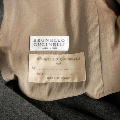 Brunello Cucinelli Buckle Decoration Long Coat Long Sleeve 40 Gray DW — view 7