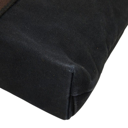 Hermes Troca Horizontal MM Tote Bag Black Canvas Leather — view 6