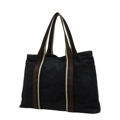 Hermes Troca Horizontal MM Tote Bag Black Canvas Leather — view 2